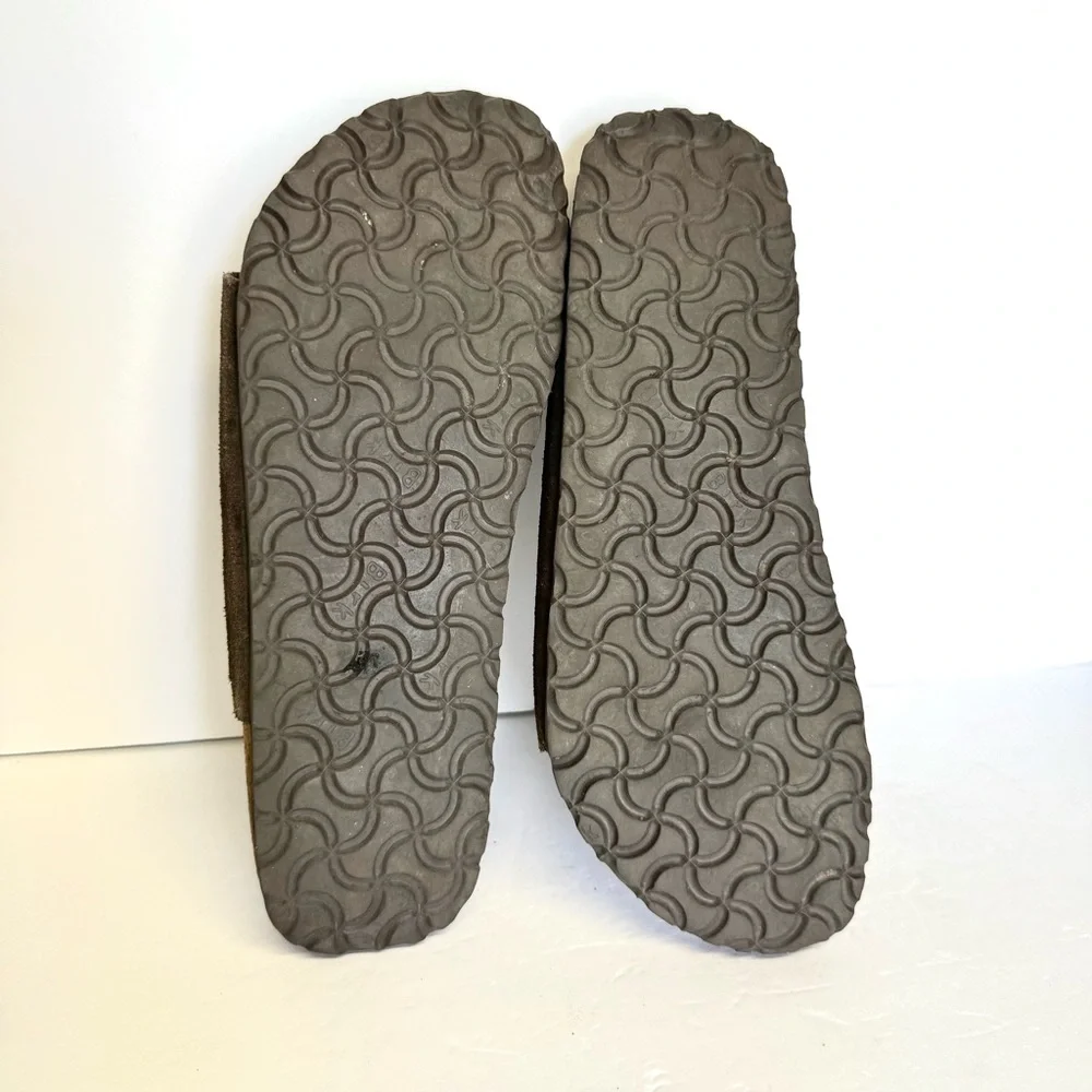 Birkenstock Betula Arizona Suede Brown Slip On Slide Sandals Unisex W: 11 M: 9